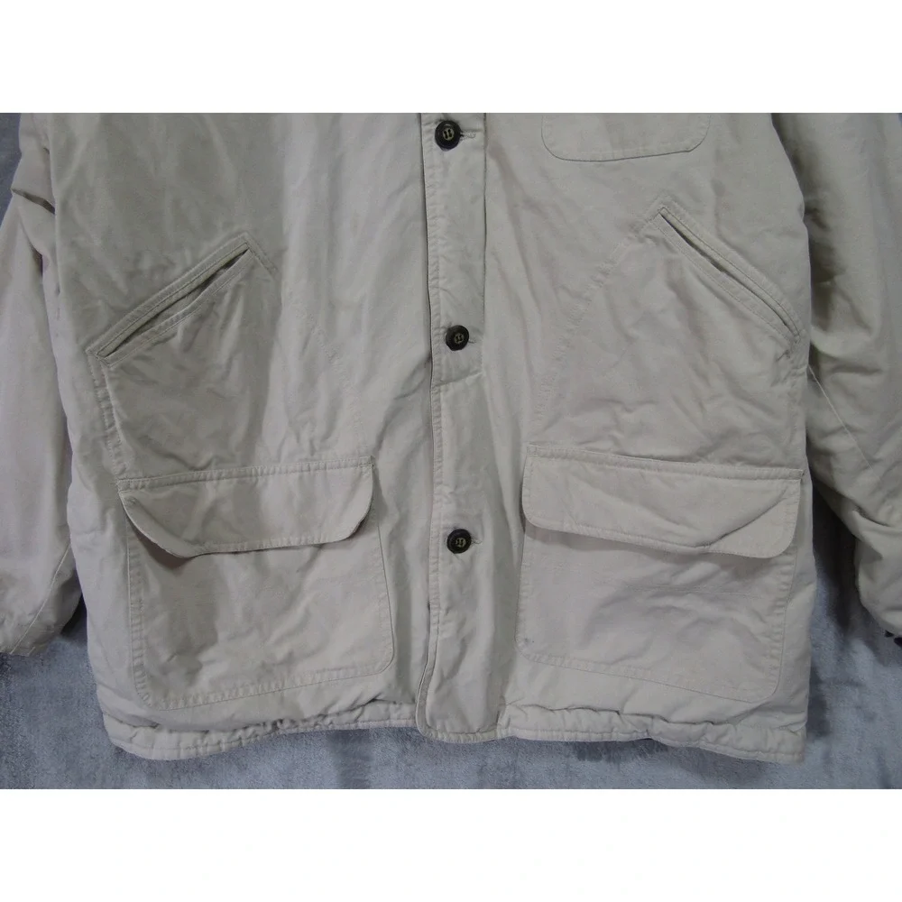 Urban Pipeline Barn Jacket Mens XL Beige Good Canvas Corduroy‎ Plaid Lined Coat